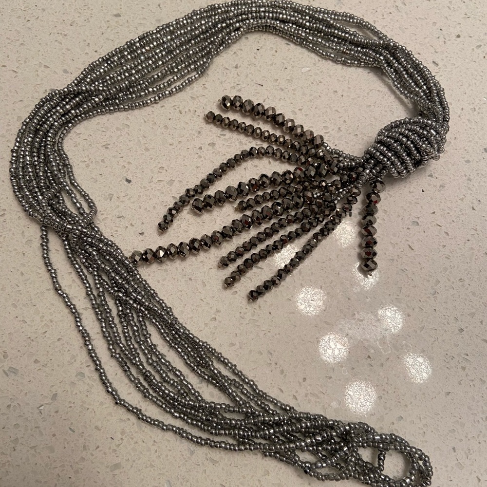Beautiful silver beaded costume jewelry